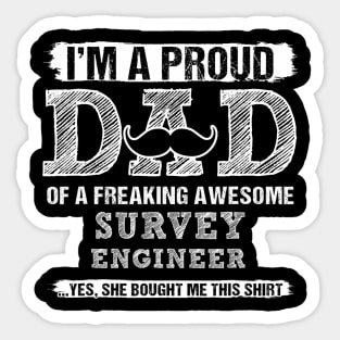 Dad Survey Engineer Sticker